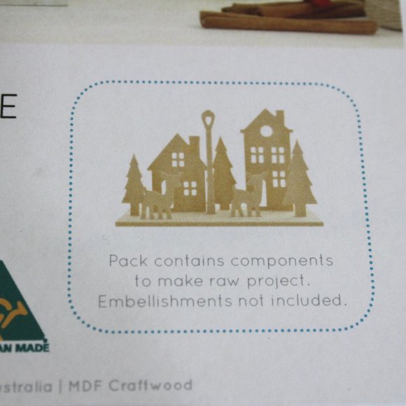 Kaisercraft Christmas Village Scene DIY Blank Wood - Picture 6 of 6